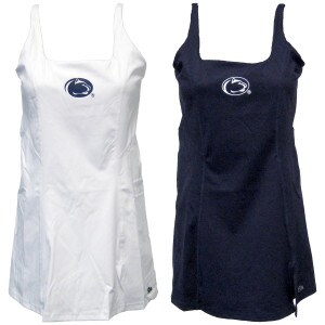 women's white and navy active mini dresses with Penn State Athletic Logos